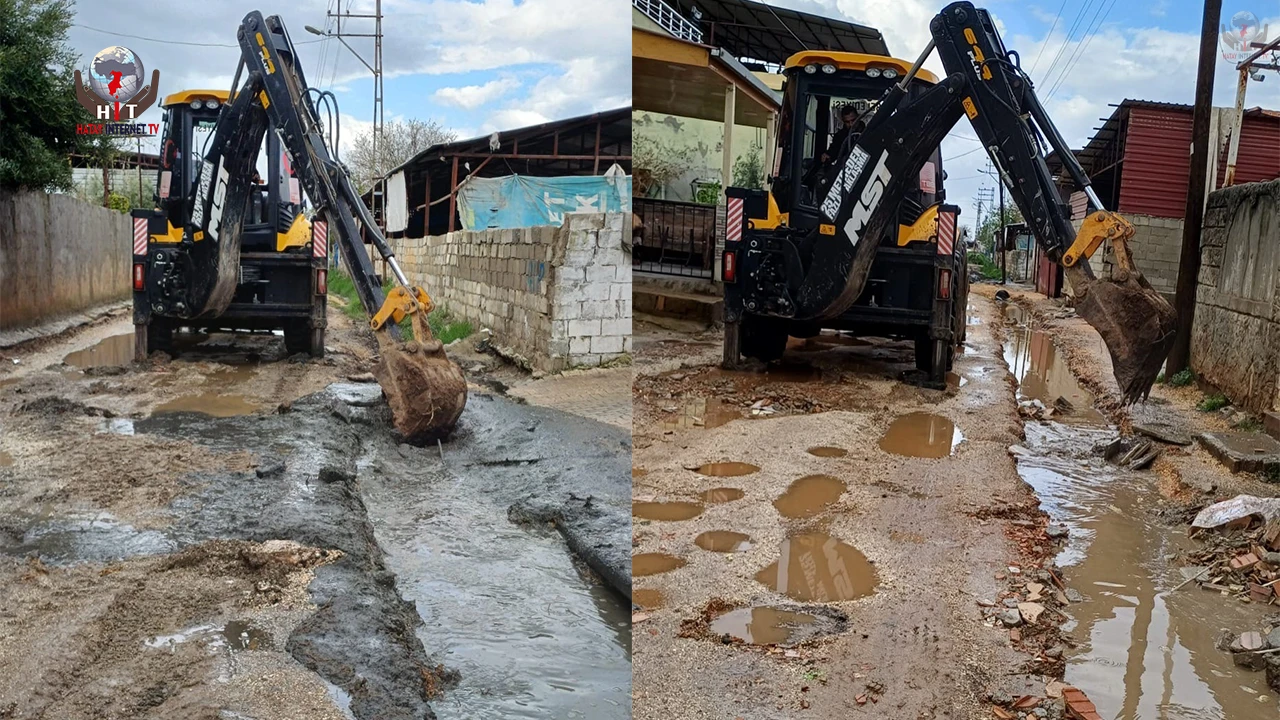 UZUNKAVAK’TA YAĞMUR SUYUYLA MÜCADELE SÜRÜYOR