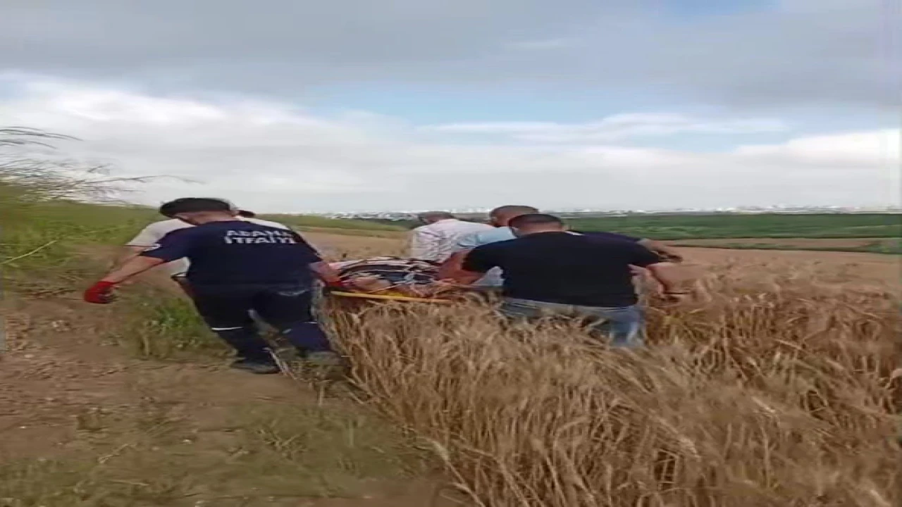 Adanada otomobil tarlaya uçtu: 1 ölü, 1 yaralı