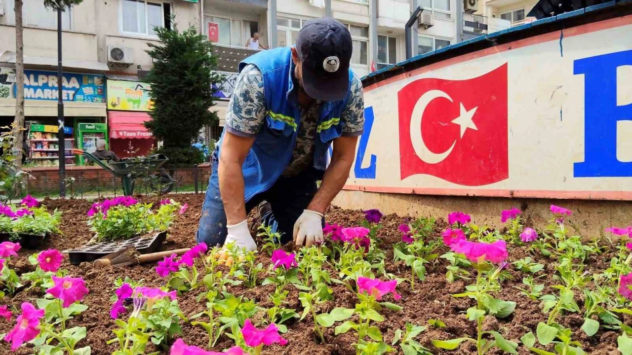 Akdenizde parklar bahara hazır: 50 bin çiçek toprakla buluşacak