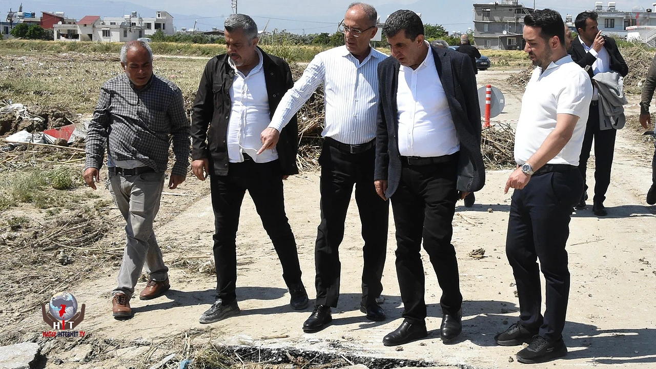 BAŞKANLAR AFET BÖLGESİNİ İNCELEDİ