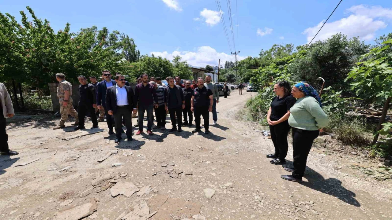 Defnede aşırı yağıştan etkilenen alanlar incelendi