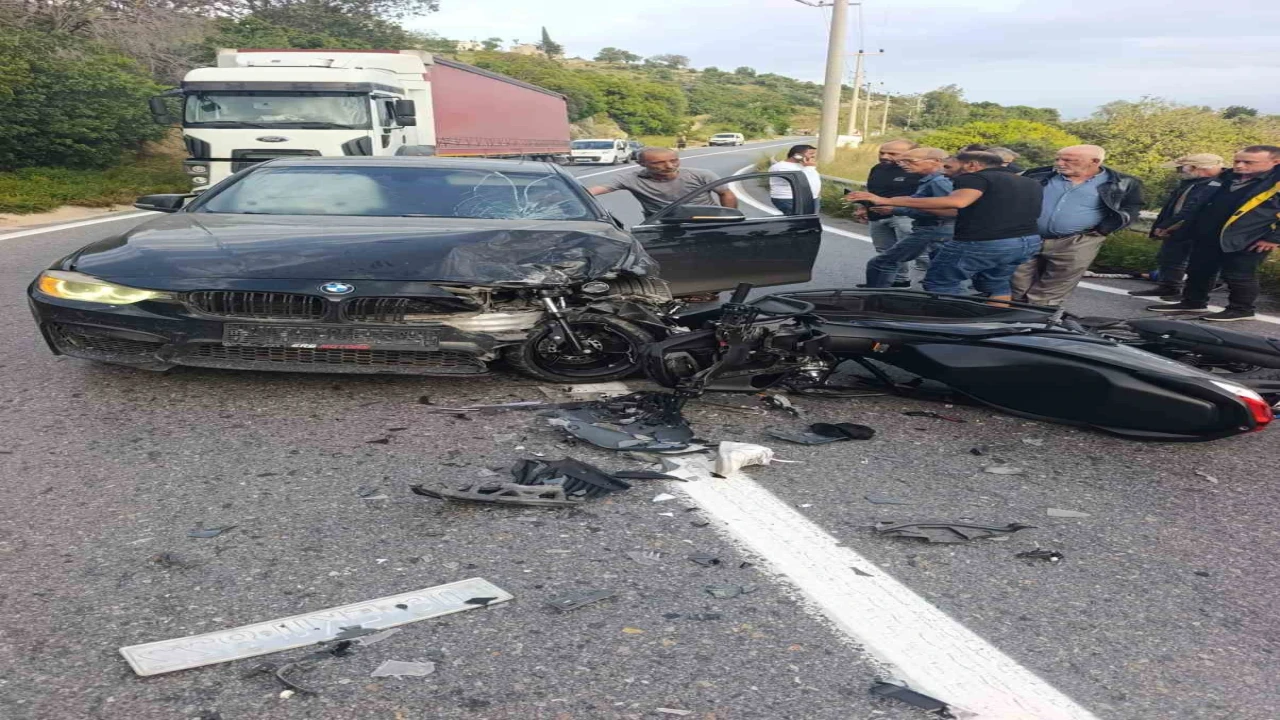 Otomobil ile motosiklet çarpıştı: 2 yaralı