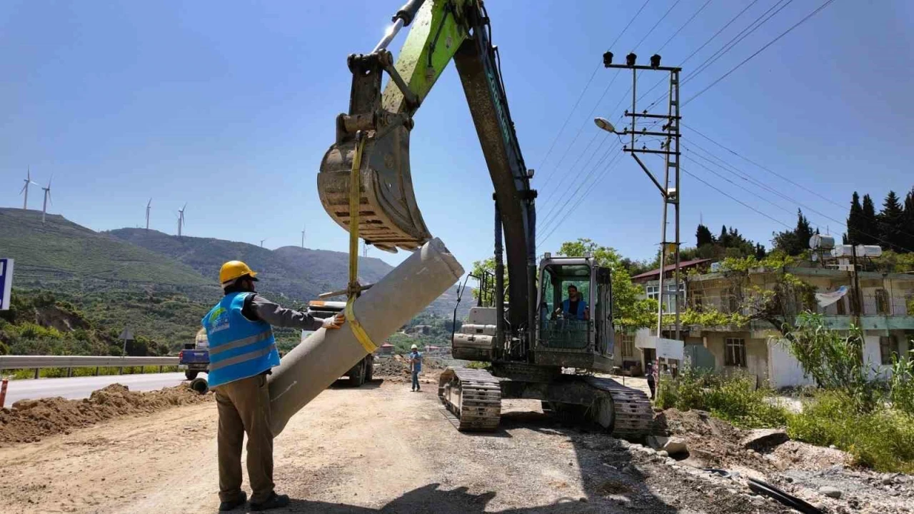 Samandağda 23 milyon euroluk dev altyapı yatırımında yüzde 40 seviyesine ulaşıldı