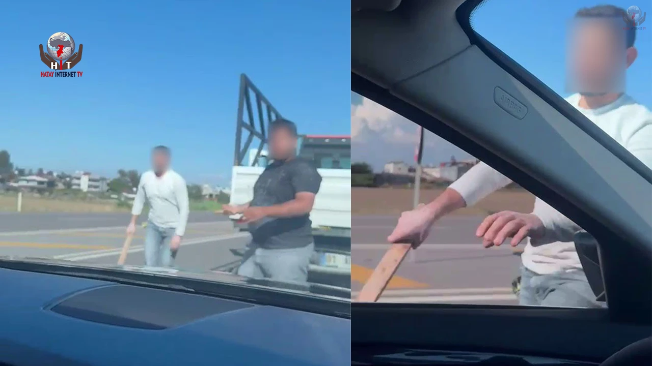 Yol verme tartışmasında sopalı saldırıdan kaçarak kurtuldular