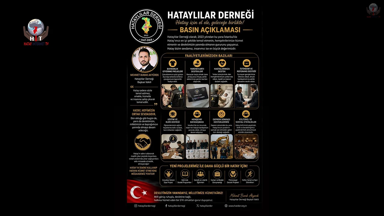 AKYÜREK: HATAY SADECE LAFLA DEĞİL, HİZMETLE TEMSİL EDİLİR