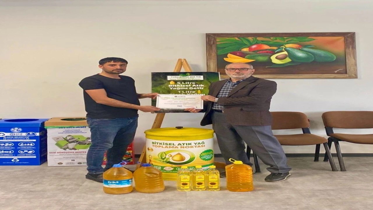 Alanyada 3 ayda 572 litre atık yağ geri dönüşüme kazandırıldı