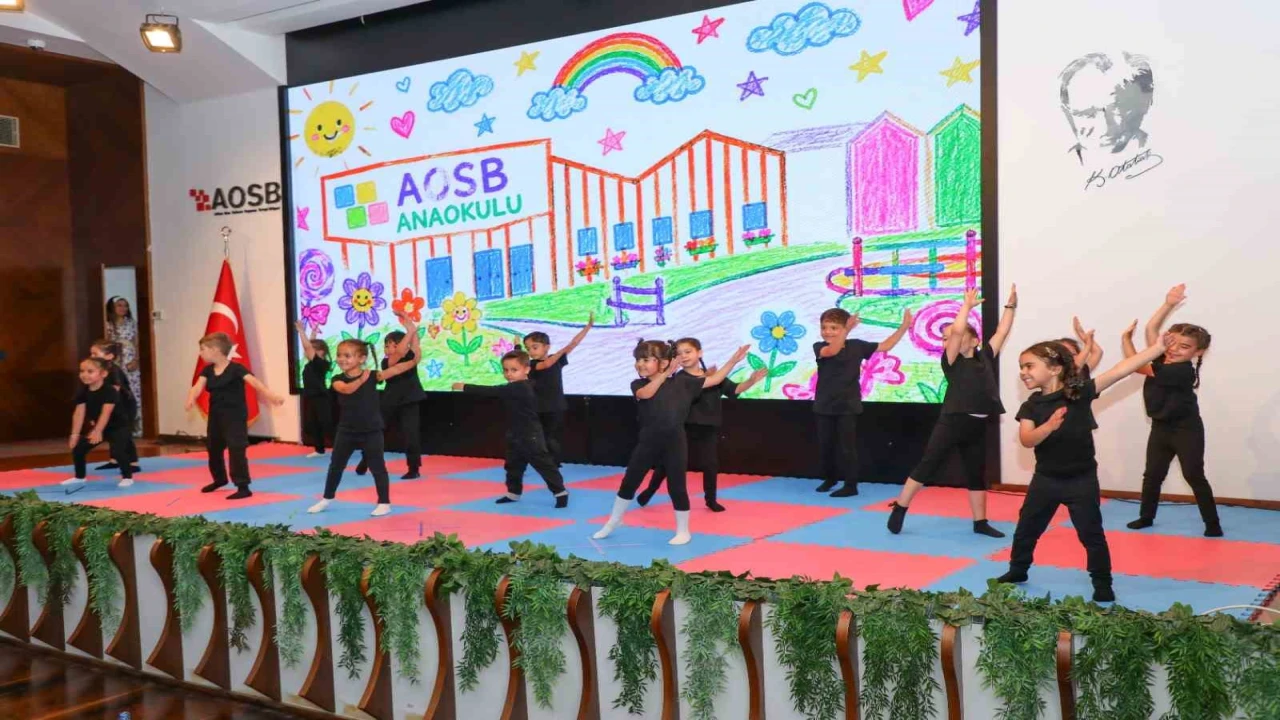 AOSB Anaokulunda ilk mezuniyet heyecanı