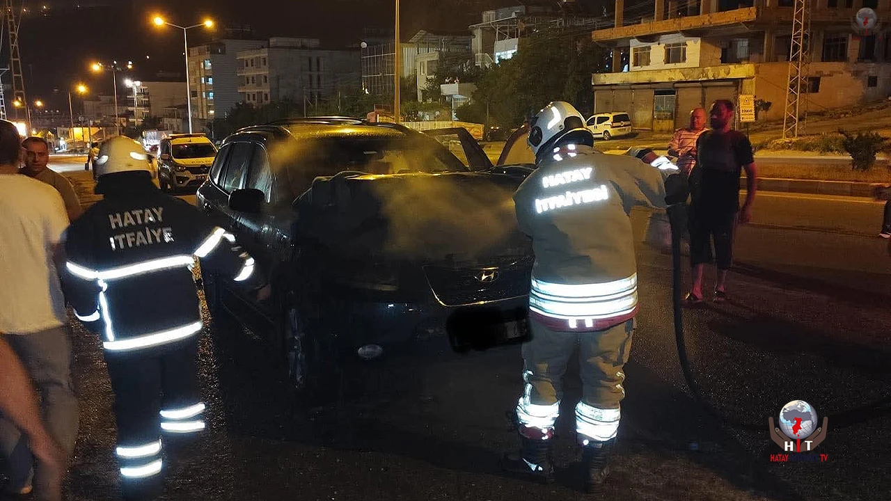Belende otomobil yangını