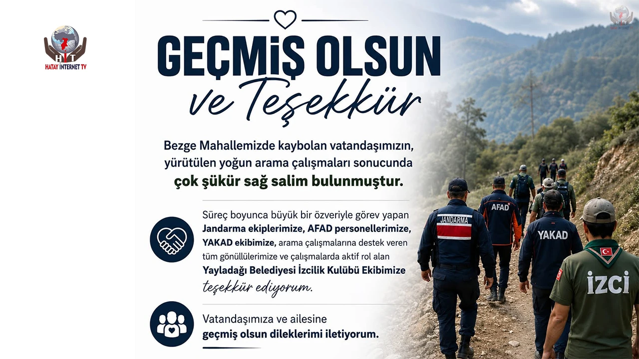BEZGE MAHALLESİ'NDE KAYBOLAN VATANDAŞ SAĞ OLARAK B