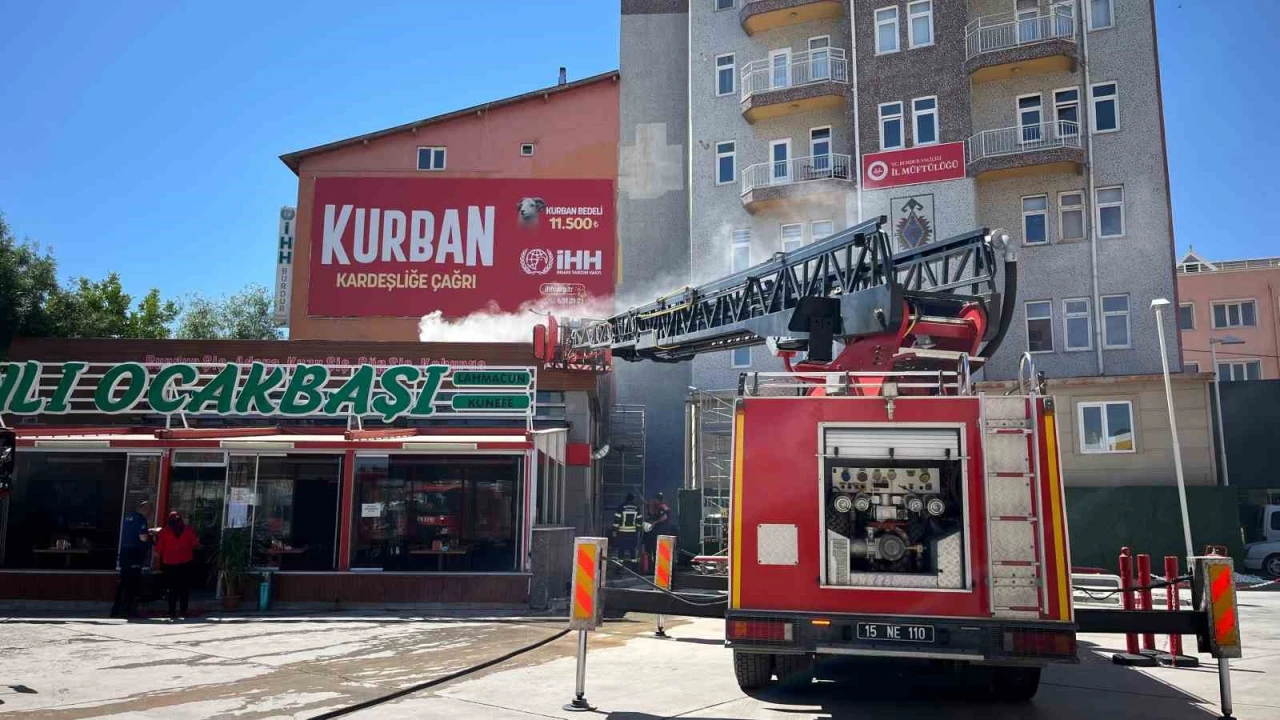 Burdurda baca yangını
