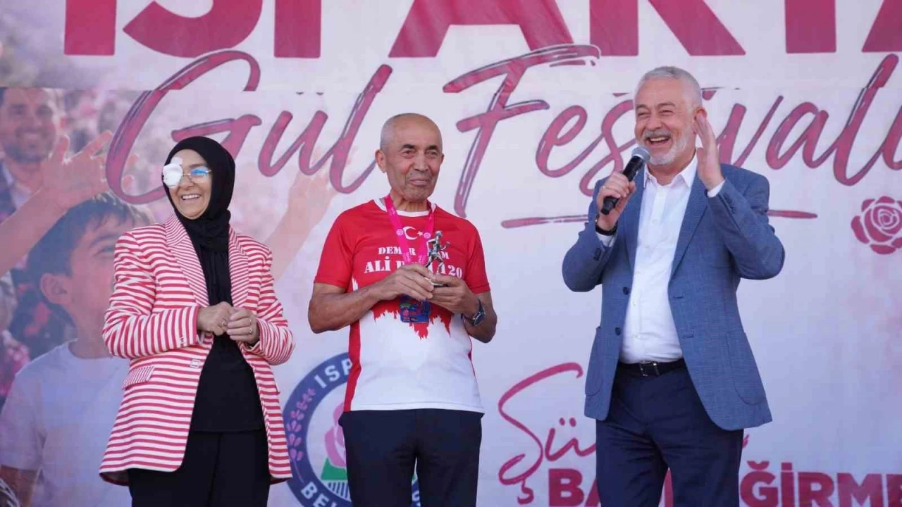 Demir adam Ali Bıdı, Gül Maratonunu başarıyla tamamladı
