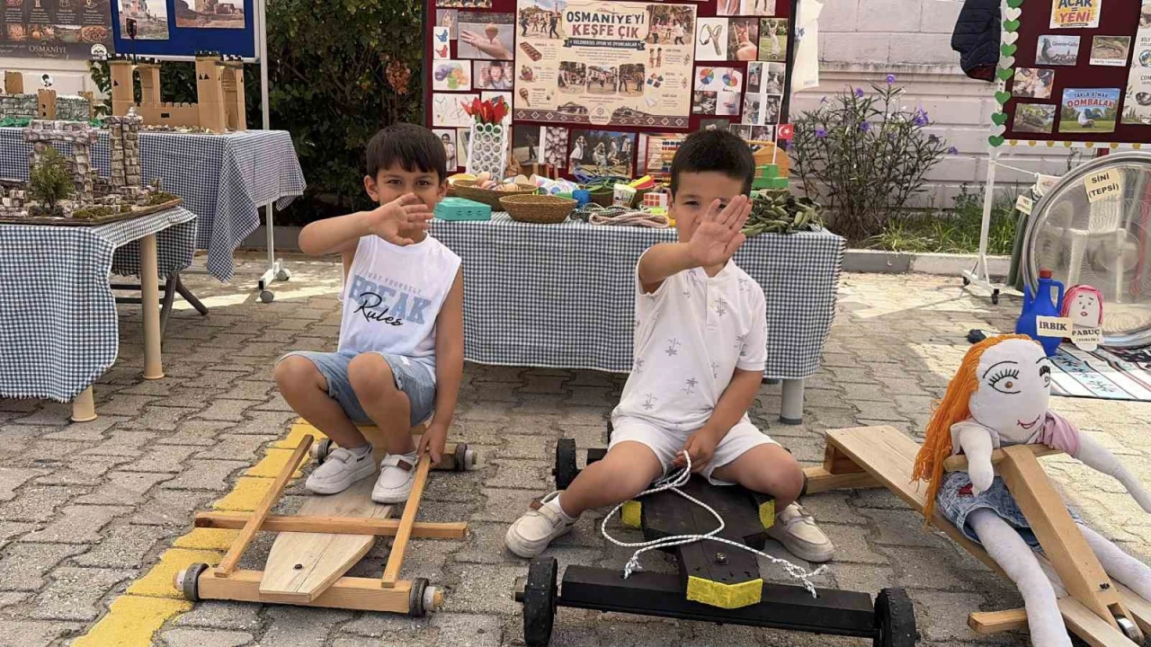 Minik ellerden Osmaniyenin kültürel mirasına renkli dokunuş