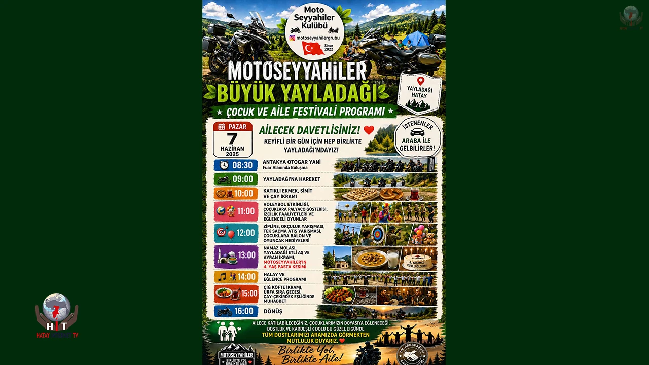 MOTOSEYYAHİLER YAYLADAĞI’NDA ÇOCUK VE AİLE FESTİVALİNDE BULUŞACAK