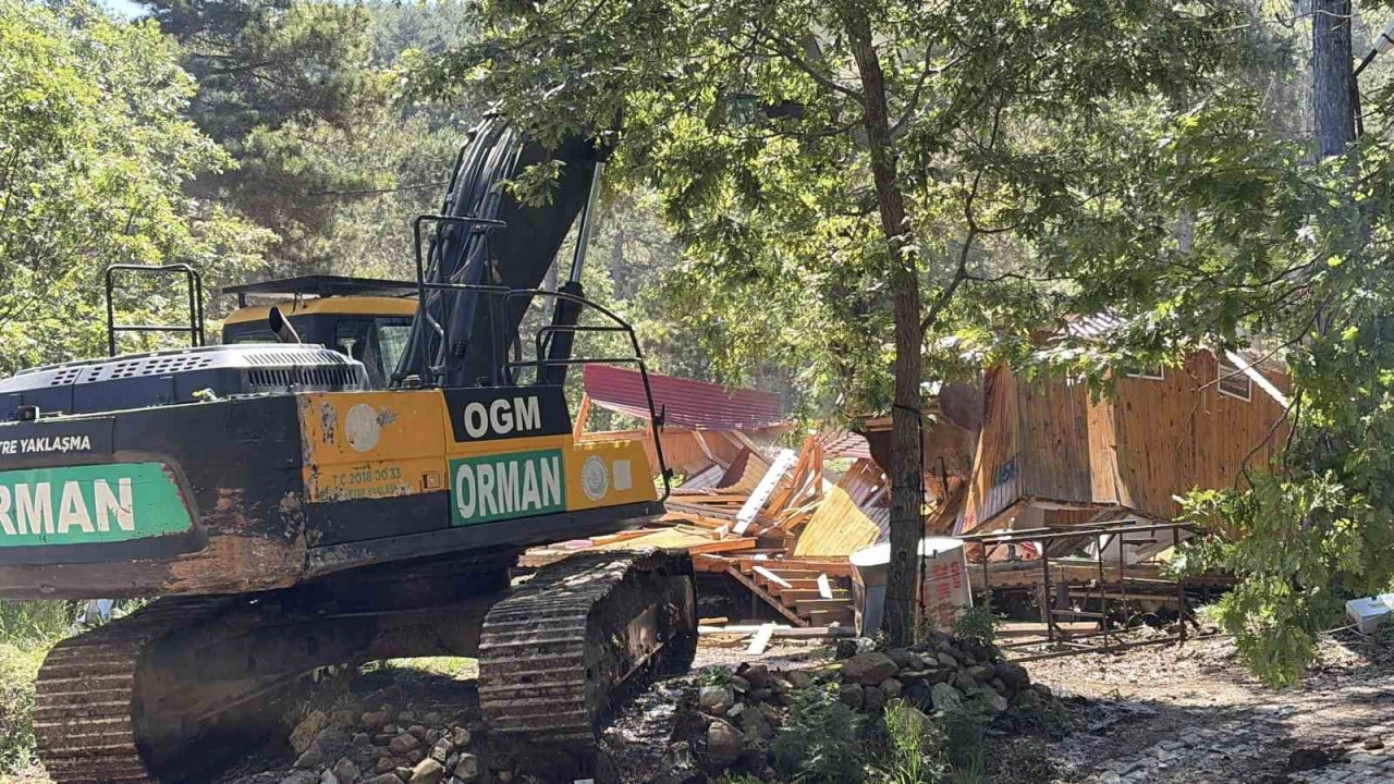 Osmaniye Olukbaşı Yaylasında 225 usulsüz yapının yıkımına başlandı