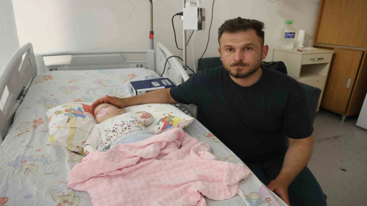 Serum çıkarma işlemi esnasında sargıyla birlikte bebeğin par
