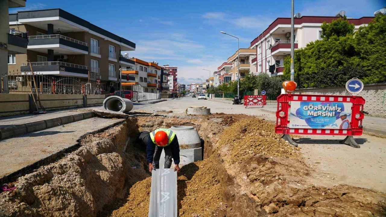 Tarsusta yağmursuyu hattı çalışmaları tamamlandı