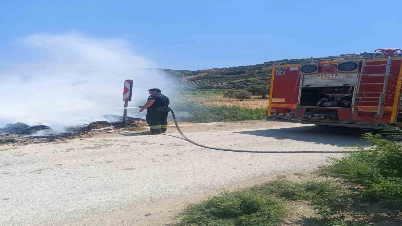 Altınözüde çöplük yangını