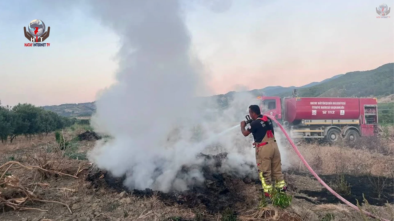 ARSUZ’DA BAHÇE YANGINI SÖNDÜRÜLDÜ