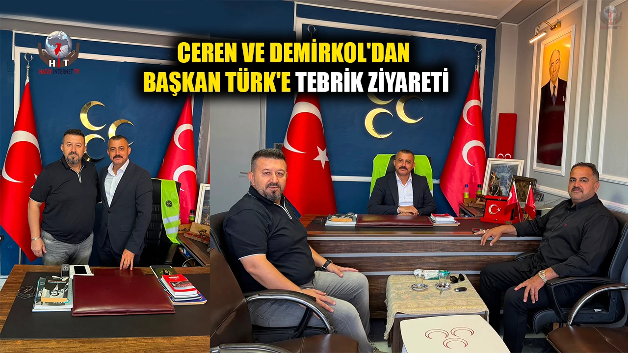 CEREN VE DEMİRKOL'DAN BAŞKAN TÜRK'E TEBRİK ZİYARETİ