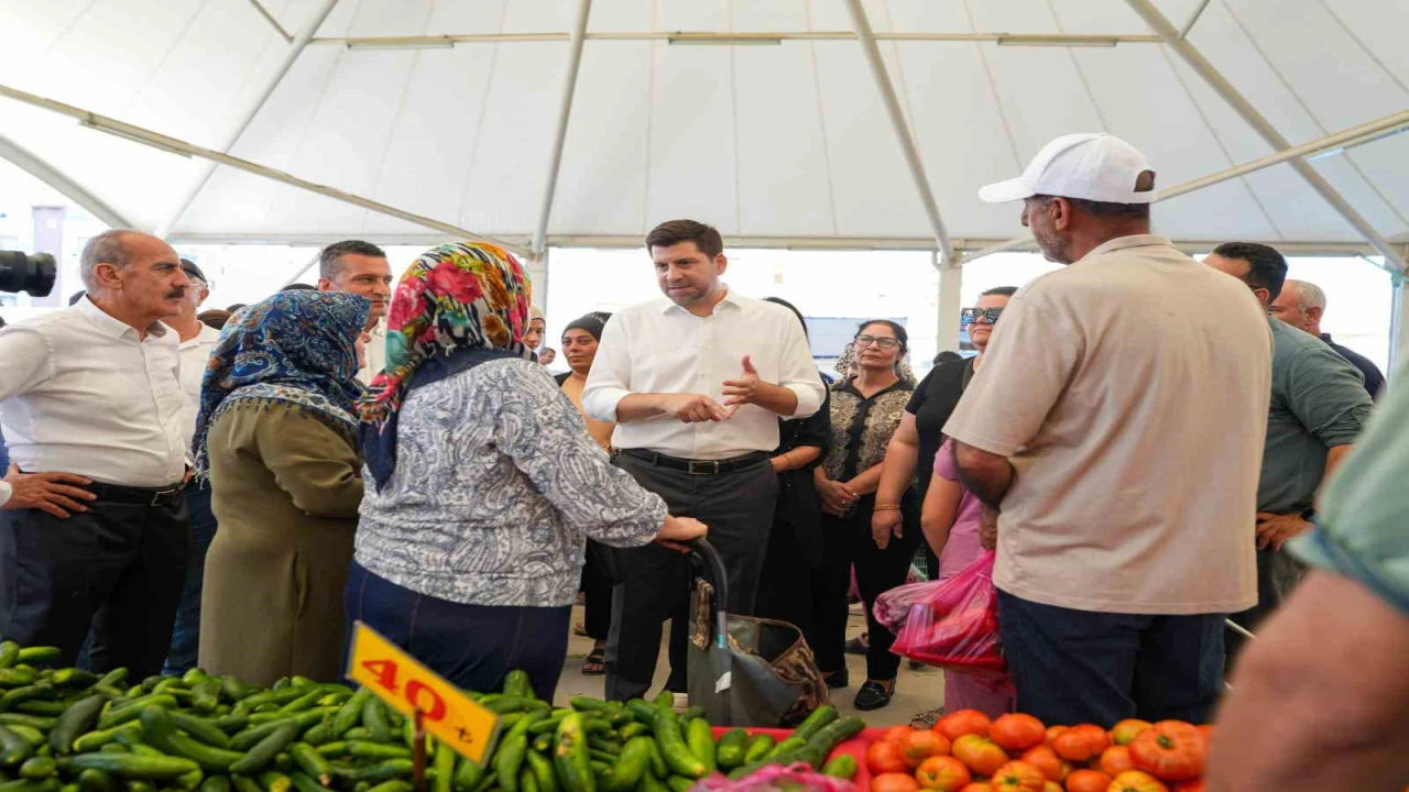 Tarsusta 4 yıldır atıl kalan semt pazarı yeniden hizmete açıldı