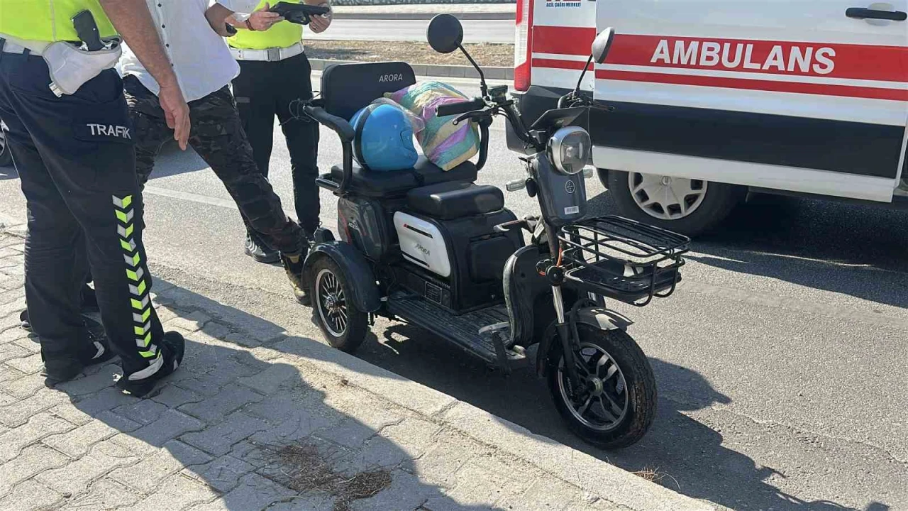 Burdurda devrilen 3 tekerlekli motosikletin sürücüsü yaralandı