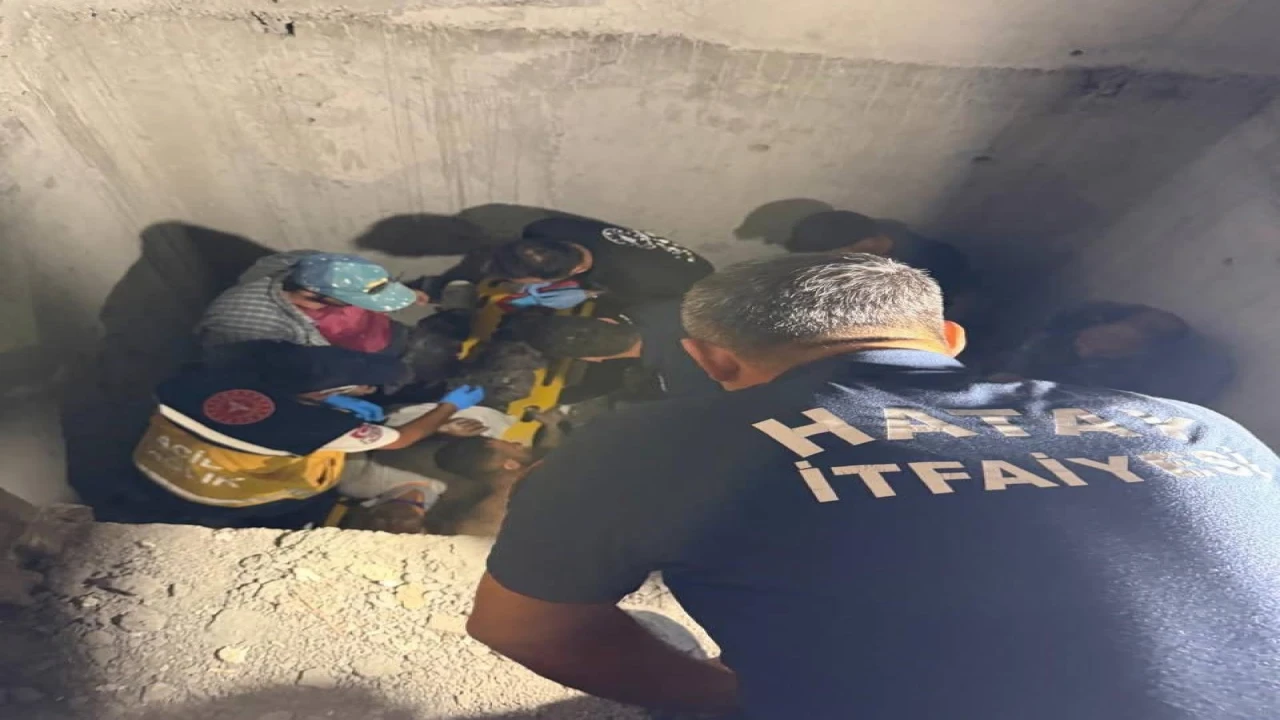 Defnede asansör boşluğuna düşen işçi yaralandı