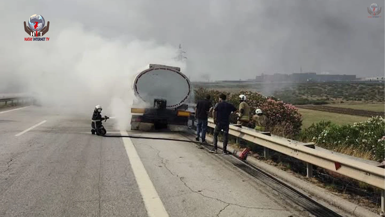 Erzinde tankerden alevler yükseldi
