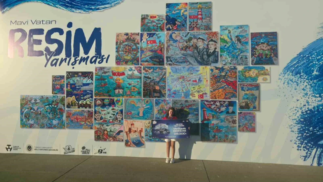 Hataylı minik ressam TEKNOFEST Mavi Vatanda elde ettiği başarıyla gururlandırdı