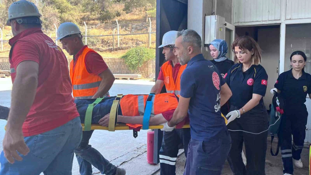 Kahramanmaraşta yangın ve kurtarma tatbikatı