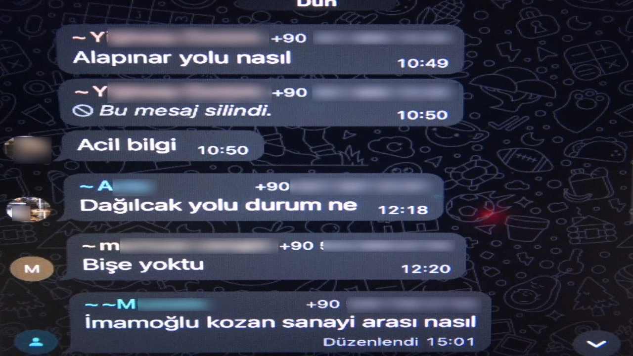 Polis kontrolünden kaçmak için WhatsApp grubu kurdular