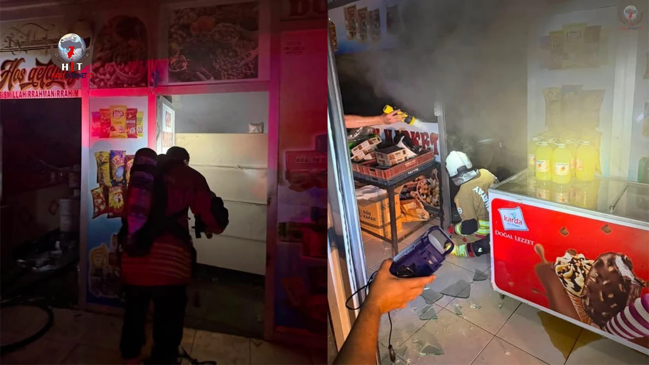 Reyhanlıda markette çıkan yangın kontrol altına alındı