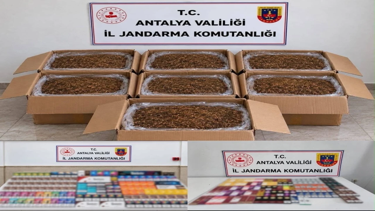 Alanya ve Döşemealtında kaçak tütün operasyonu