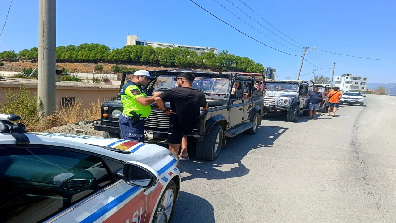Alanyada safari araçlarına denetim: 5 araca 233 bin TL ceza