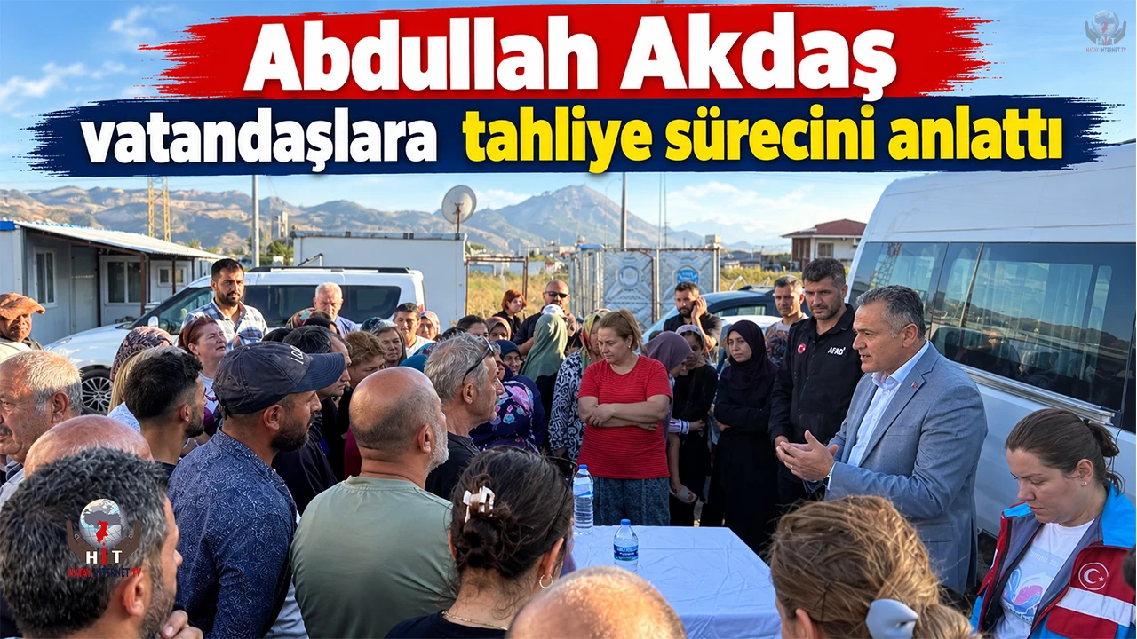 Antakyada konteynerde yaşayan depremzede vatandaşlara tahliye süreci anlatıldı