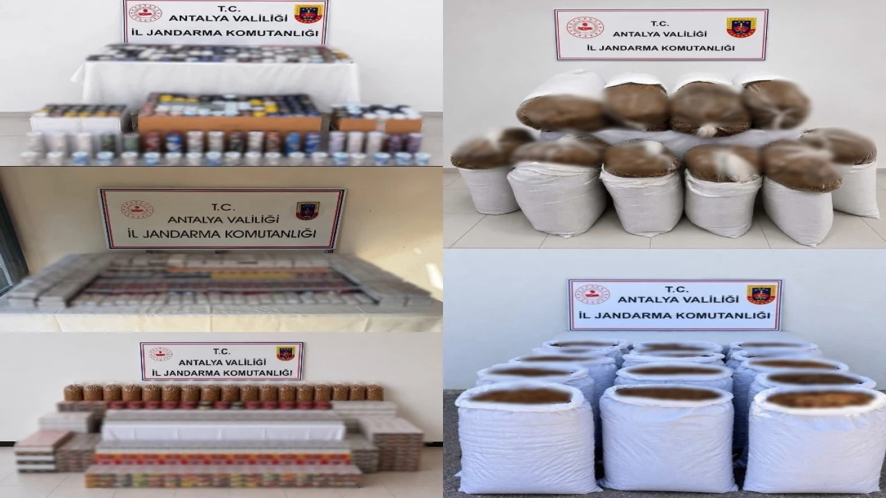 Antalyada 1 ton 150 kilogram kıyılmış tütün ele geçirildi