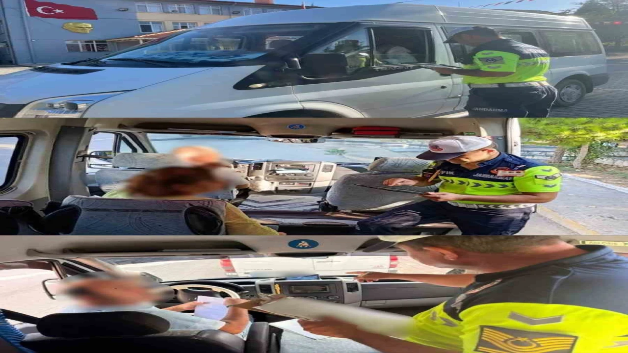 Antalyada okul servislerine jandarma denetimi: 8 araç trafikten men edildi