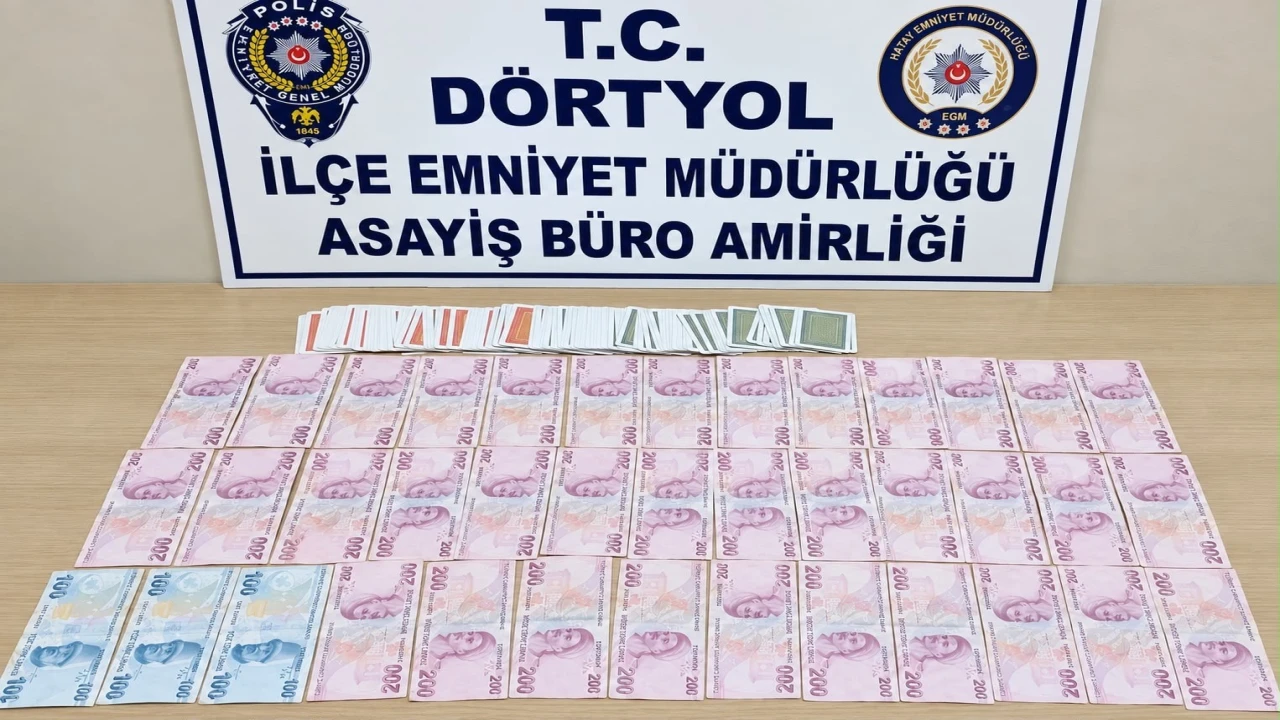 Dörtyolda iş yerinde kumar oynayan 5 kişiye 58 bin 20 TL ceza