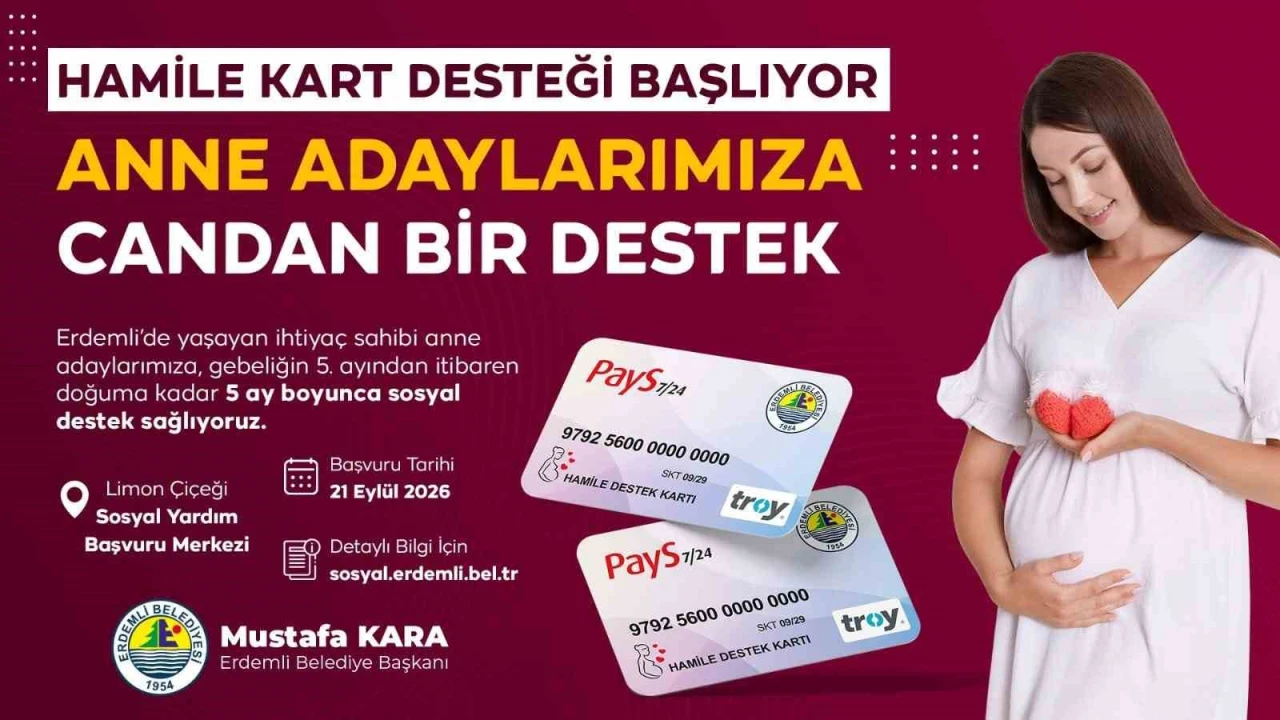 Erdemlide anne adaylarına ‘Hamile Destek Kartı