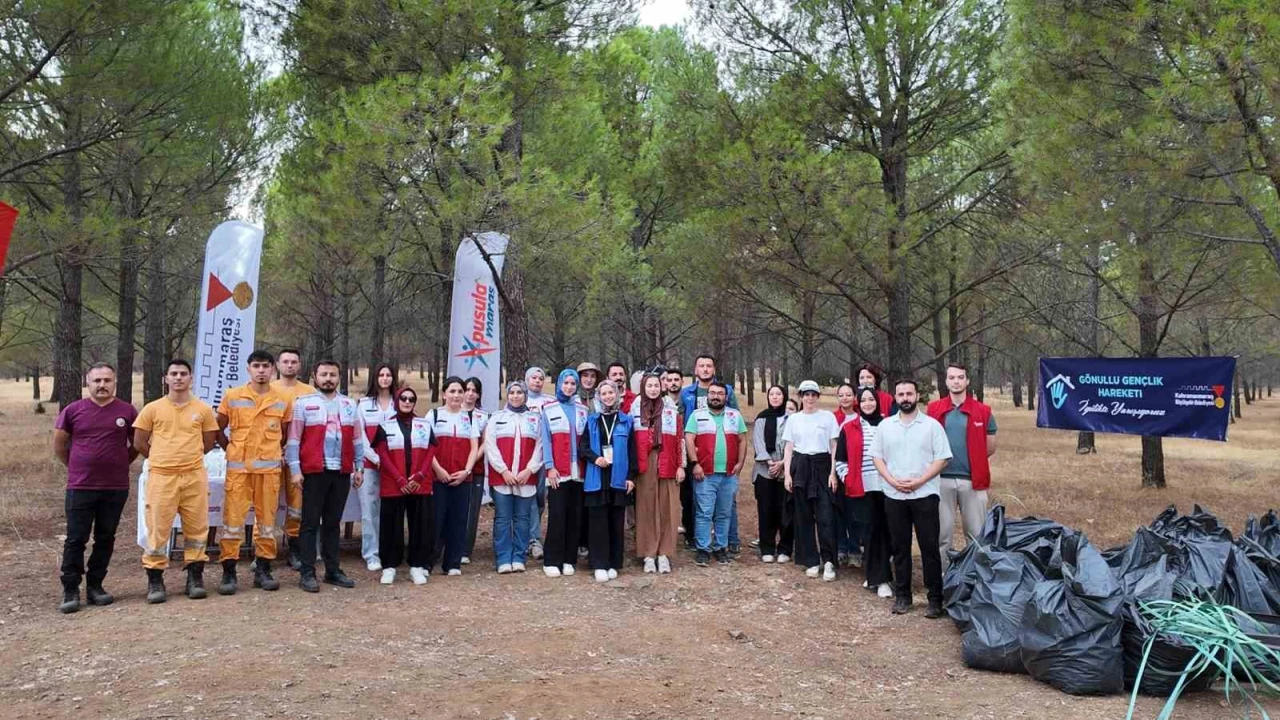 Kahramanmaraş Kapıçam Tabiat Parkında çevre temizliği