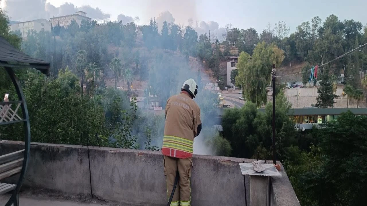 Kırıkhanda bahçe yangını büyümeden söndürüldü