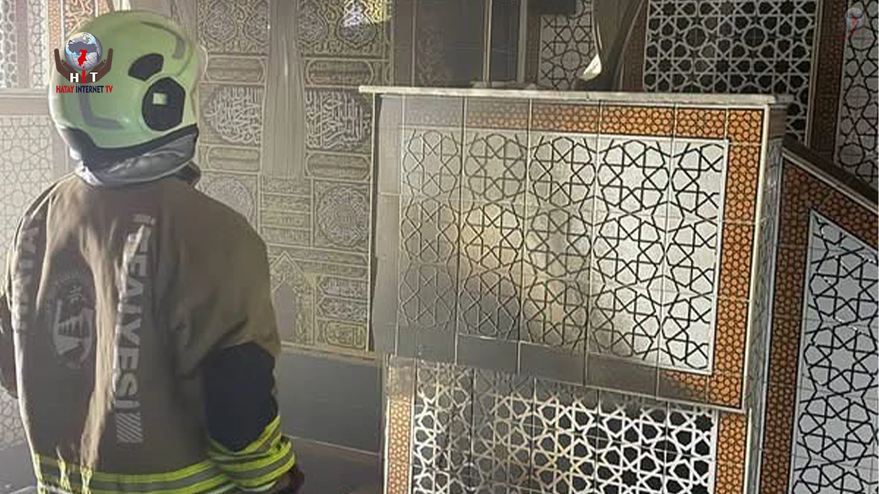Kırıkhanda camide yangın çıktı