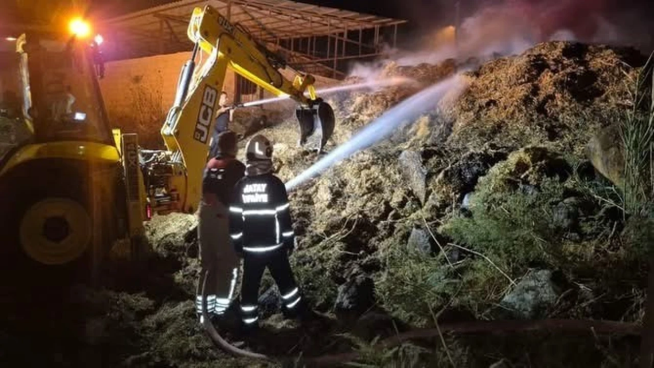 Kırıkhanda samanlık yangını yaşandı