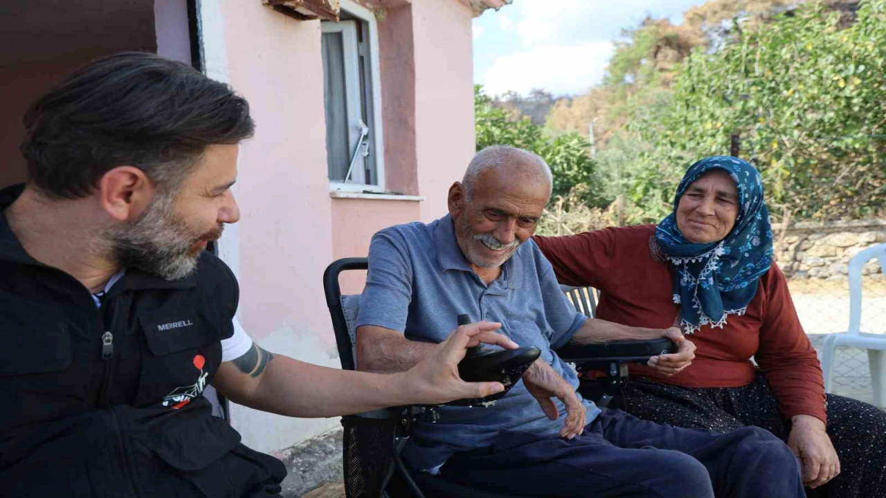 Orman yangınında tamamen yanan evin eşyaları yenilendi