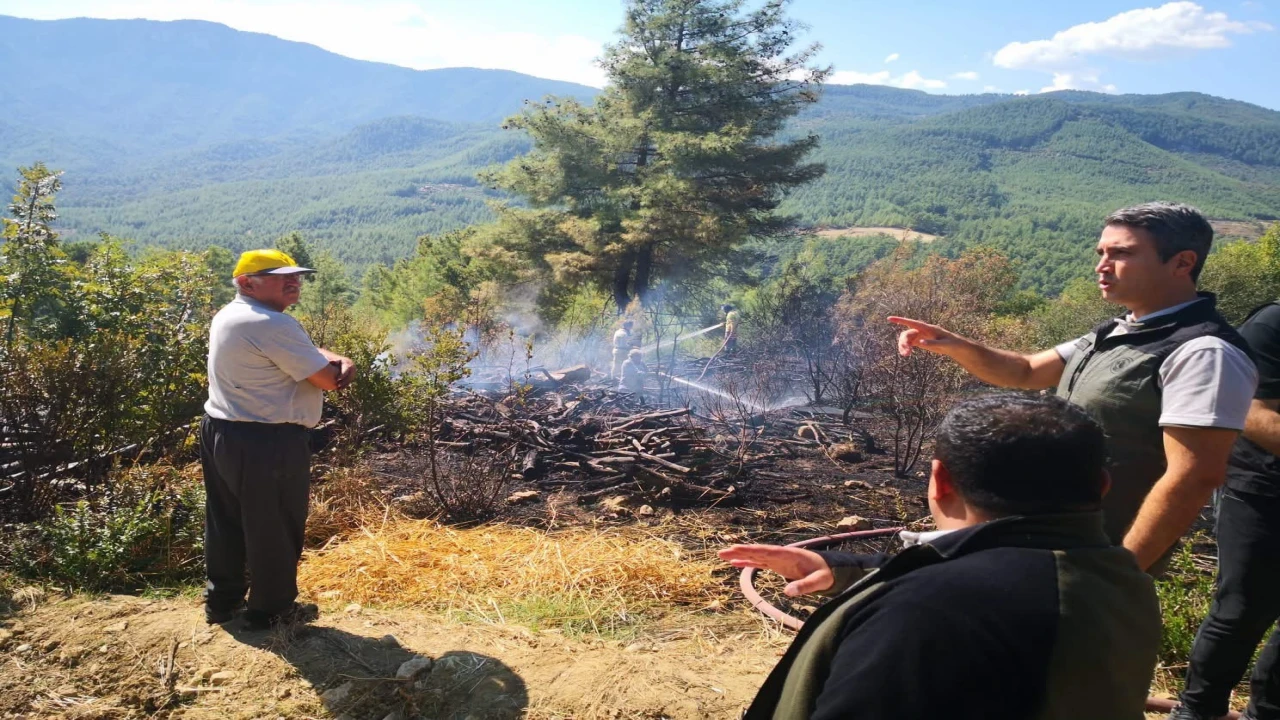 Burdurda orman yangını ekiplerin müdahalesiyle söndürüldü
