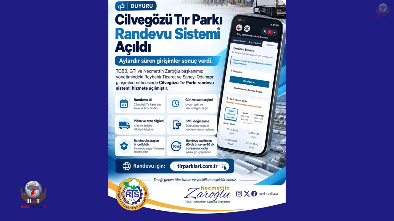 CİLVEGÖZÜ TIR PARKI’NDA RANDEVU SİSTEMİ AÇILDI