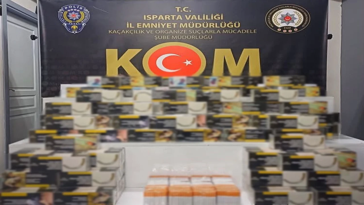 Ispartada kaçak sigara ve bandrolsüz makaron ele geçirildi