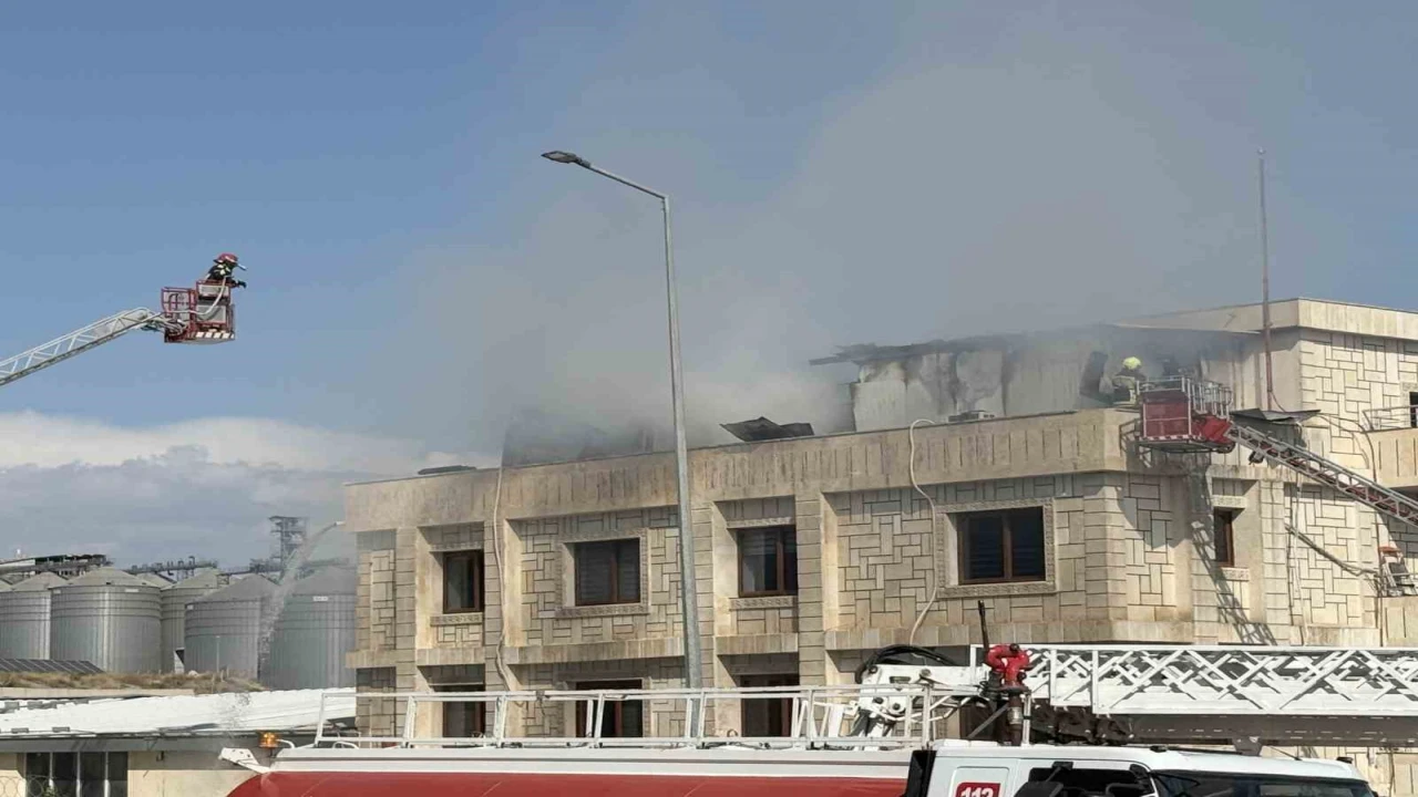 Mersinde fabrika yangını