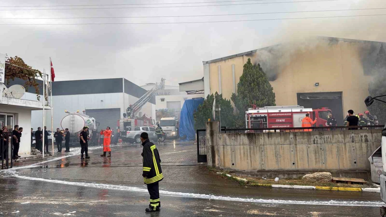 Mersinde tütün ve makaron fabrikasındaki yangın kontrol altına alındı