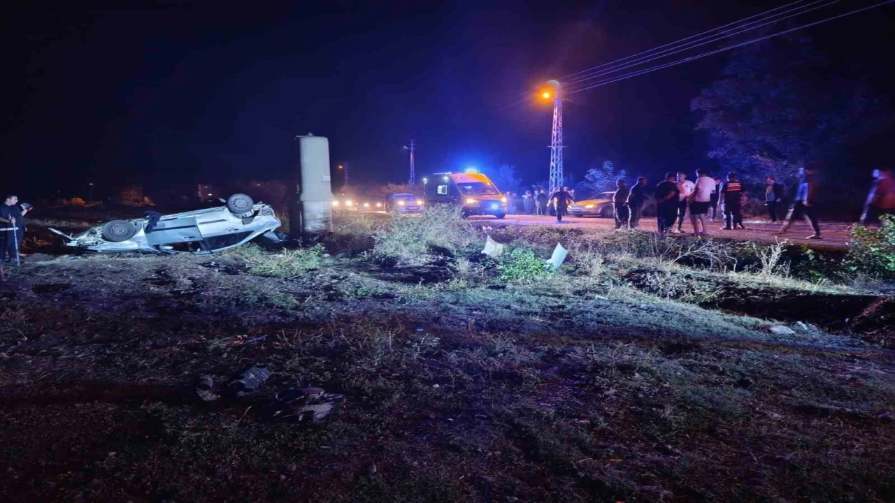 Osmaniyede otomobil şarampole uçup takla attı: 3 yaralı