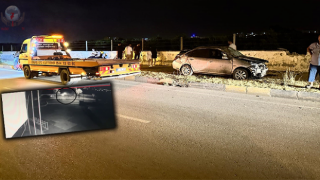 2 kişinin yaralandığı kazada otomobilin defalarca takla attığı anlar kamerada